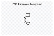 Writing Tools and Pen Icons Set, an Outline Icon by Designfour (Thumbnail 5 of 7)