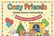 Cozy Friends New Year Coloring Book, an Illustration by one-touch (Thumbnail 9 of 9)