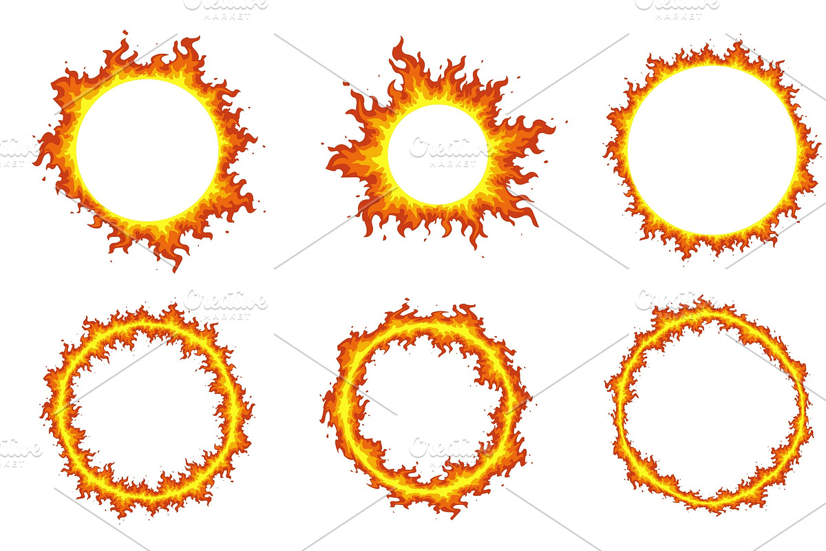 Set of multiple stylized flames, an Object Illustration by Woters little shop (Photo 6 of 7)