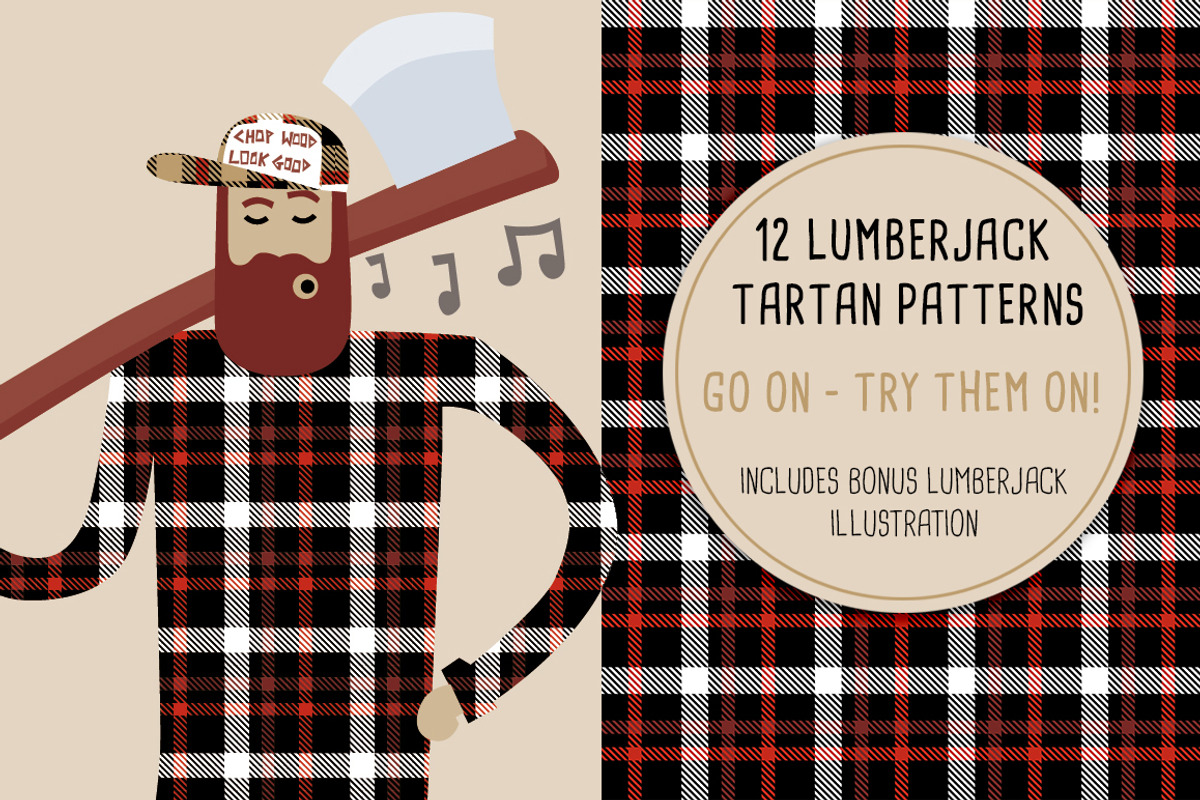 12 Lumberjack Tartan Patterns, a Background Graphic by Fendell Projects (Photo 5 of 5)