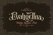 Evahgelina Vintage Font, a Blackletter Font by madeDeduk (Thumbnail 1 of 10)
