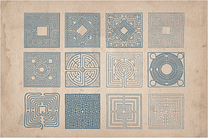 42 Hand Drawn Mazes