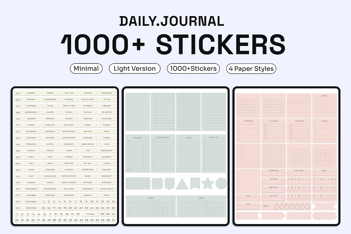 Digital Daily Journal For Goodnotes, a Presentation Template by EchoDivision (Photo 4 of 5)