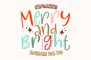 Merry And Bright is handwritten font, a Handwritten Font by Brown Cupple