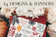 Autumn Flowers & Birds Vector Set, an Object Graphic by Yevheniia (Thumbnail 5 of 8)