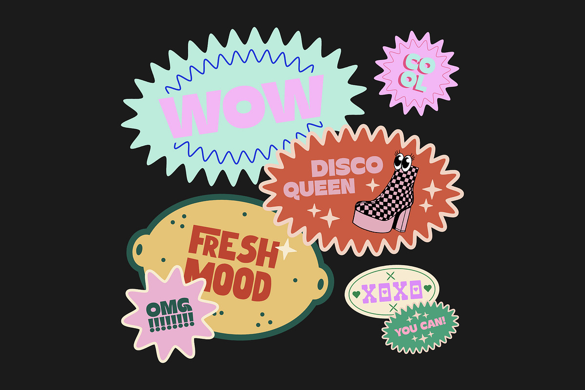 Vibe Check Sticker Pack, an Object Graphic by Alina Sh (Photo 2 of 11)
