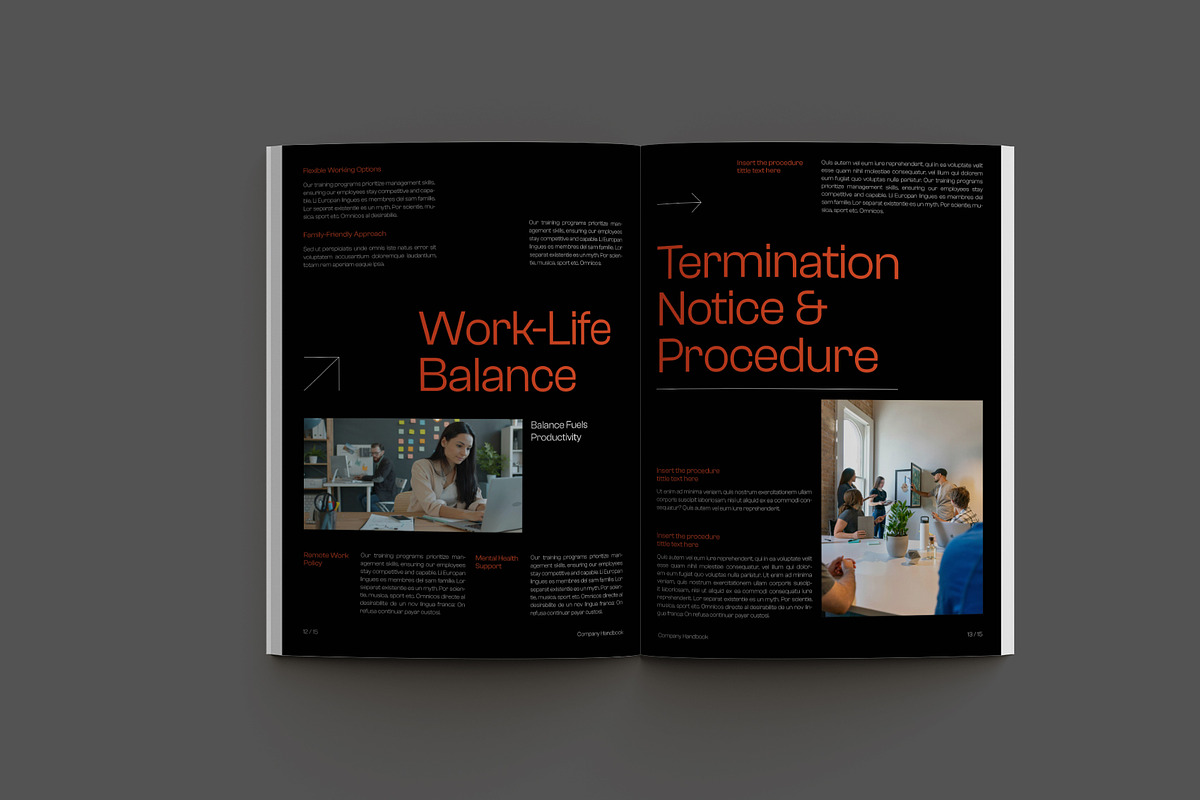 Employee Onboarding Handbook, a Brochure Template by Neermana (Photo 7 of 11)
