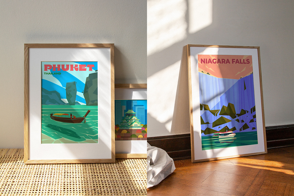 Travel Posters. Mega Bundle., a Decorative Illustration by Red Monkey (Photo 7 of 20)