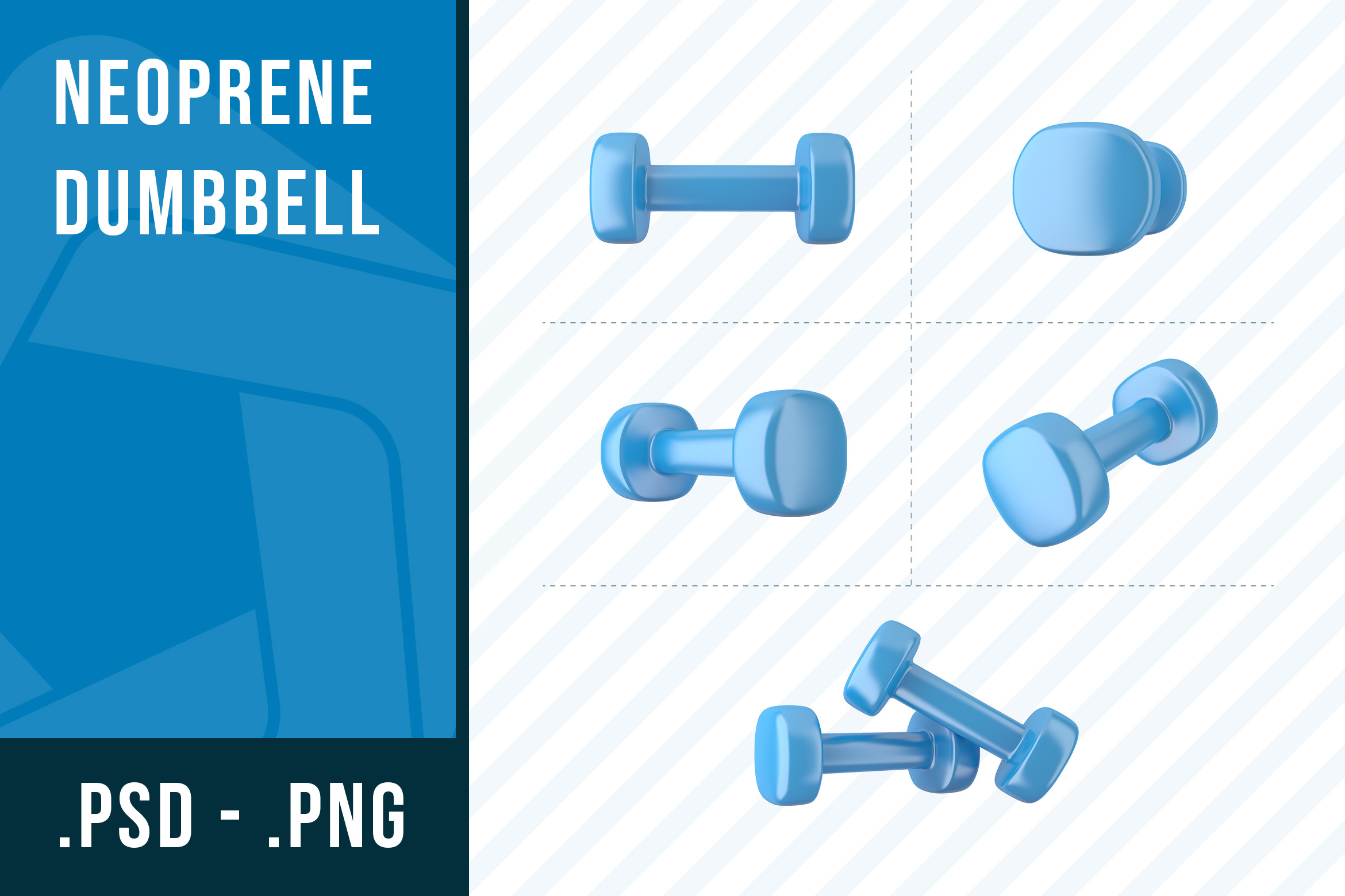 Neoprene Dumbbell by Qaleb Studio  Creative Market