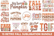 Retro Fall Sublimation Bundle, a Seasonal Illustration by Libby Wishes (Thumbnail 2 of 3)