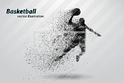 Basketball player NBA from particles, a Person Illustration by Matrosovv (Thumbnail 1 of 2)