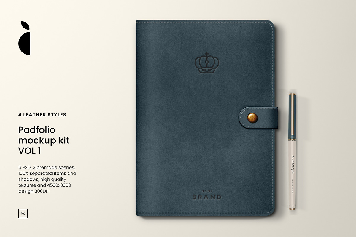 Padfolio Mockup Kit, a Books & Magazine Mockup by Catkie - Digital Art (Photo 1 of 8)