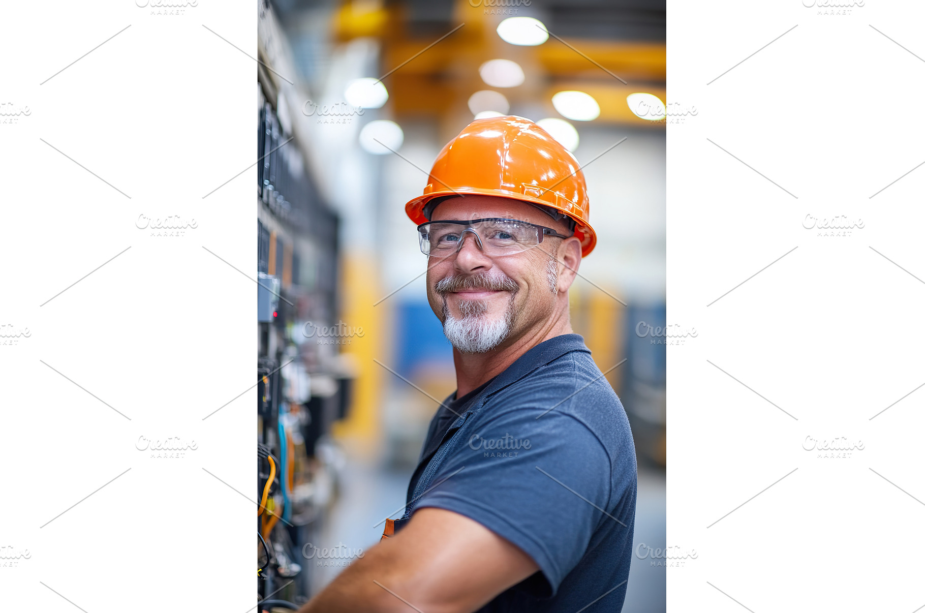 Electrician working with control, an Industrial Photo by Lermont51