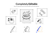 85 Camping Doodles, an Outline Icon by Prosymbols (Thumbnail 3 of 8)