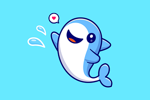Cute Shark Swimming Cartoon, an Animal Illustration by Catalyst Labs