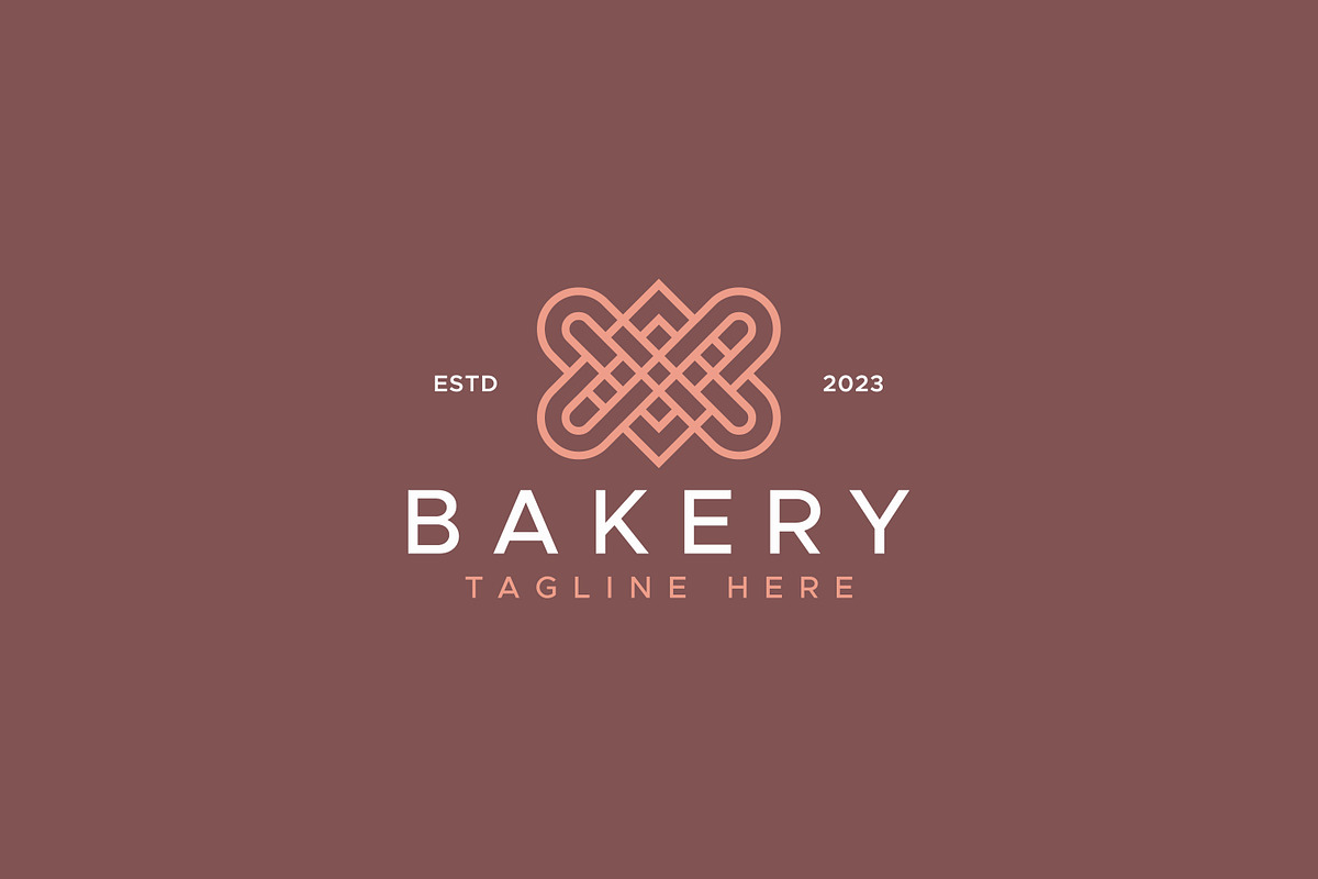 Bakery Food Geometric Linear Logo, a Branding & Logo Template by Signatoro (Photo 1 of 2)