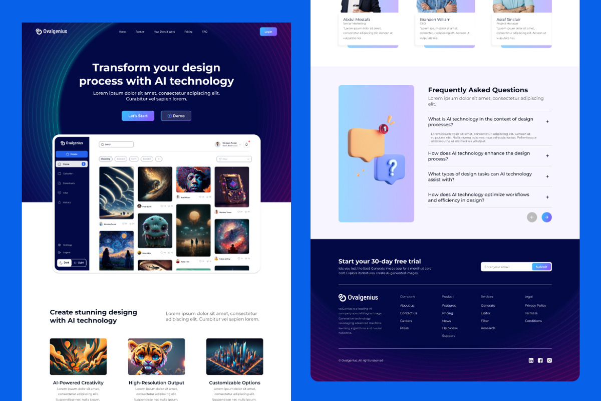 AI Generate Image Web Landing Page, a Landing Page Template by UICreative (Photo 2 of 3)