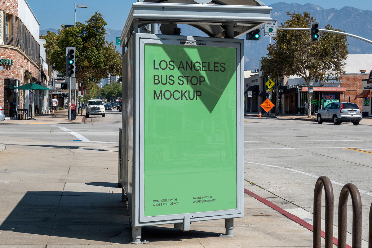 Urban Bus Stop Billboard Mockup PSD, a Mockup by Area Mockups (Photo 1 of 5)
