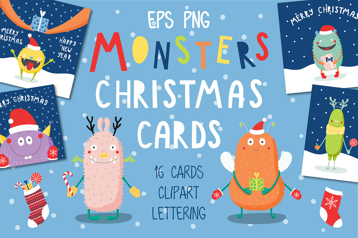 Christmas Bundle Cute Illustrations, a Seasonal Illustration by sceptical cactus (Photo 48 of 62)