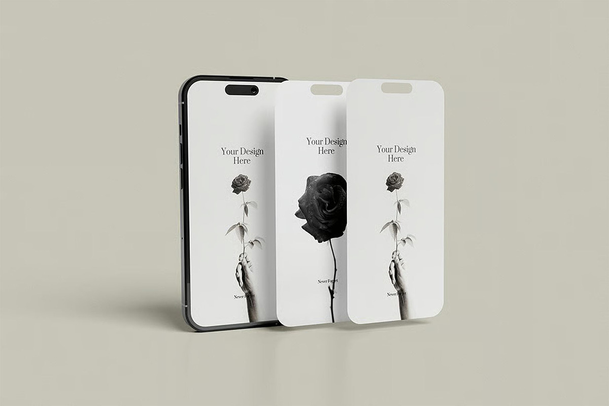 iPhone 14 Pro Screen Mockup, an iPhone Mockup by zpackcreative (Photo 5 of 5)