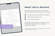 6 Seamless Pattern Templates (Vol 2), a Pattern Graphic by Fern & Quill (Thumbnail 3 of 12)