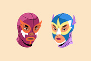 Mexican lucha libre wrestlers set, a Person Illustration by PaperTrident (Thumbnail 4 of 6)