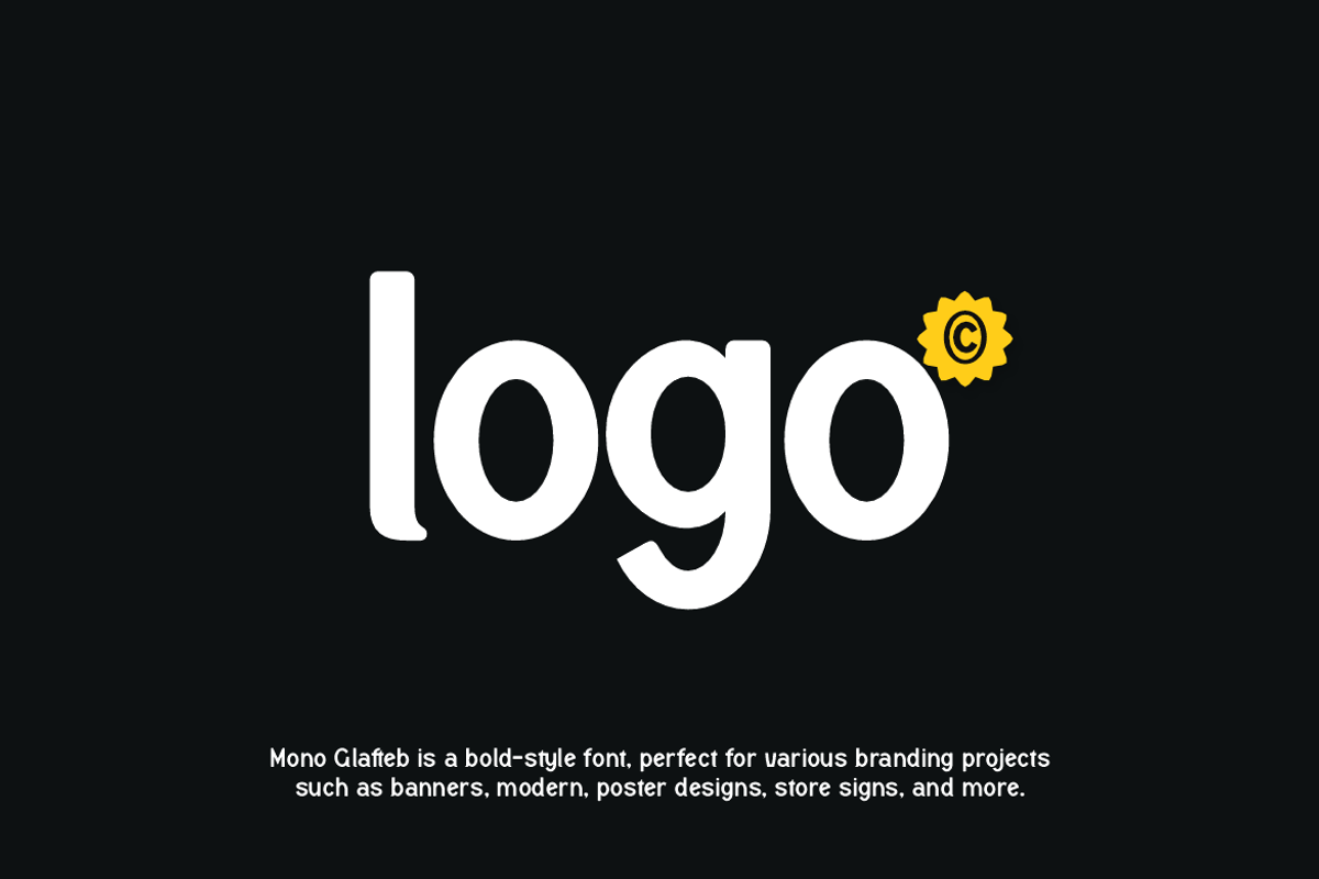 Mono Glafteb - Modern Brand Font, a Sans Serif Font by Iqsiart Studio (Photo 2 of 14)