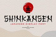 Shinkansen - Display Font, a Script Font by Alpaprana (Thumbnail 1 of 9)