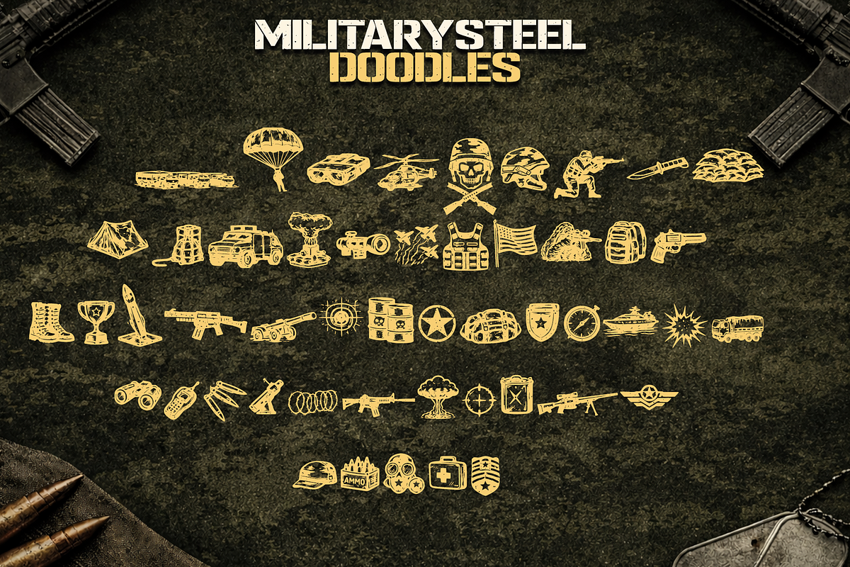 Military Steel – Bold Stencil Font, a Handwritten Font by cocodesign (Photo 7 of 7)