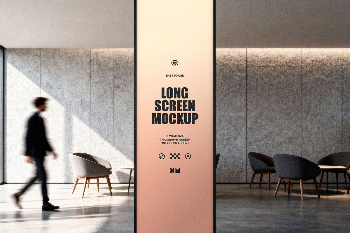 Long Screen Mockup, an Advertising Mockup by Design Squad
