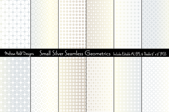 Small Silver Seamless Geometrics preview 6