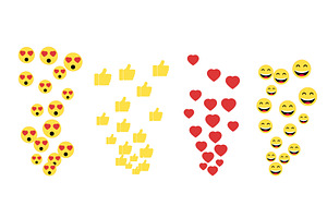 Social media emoji icons floating on, a Technology Illustration by art PVP - market