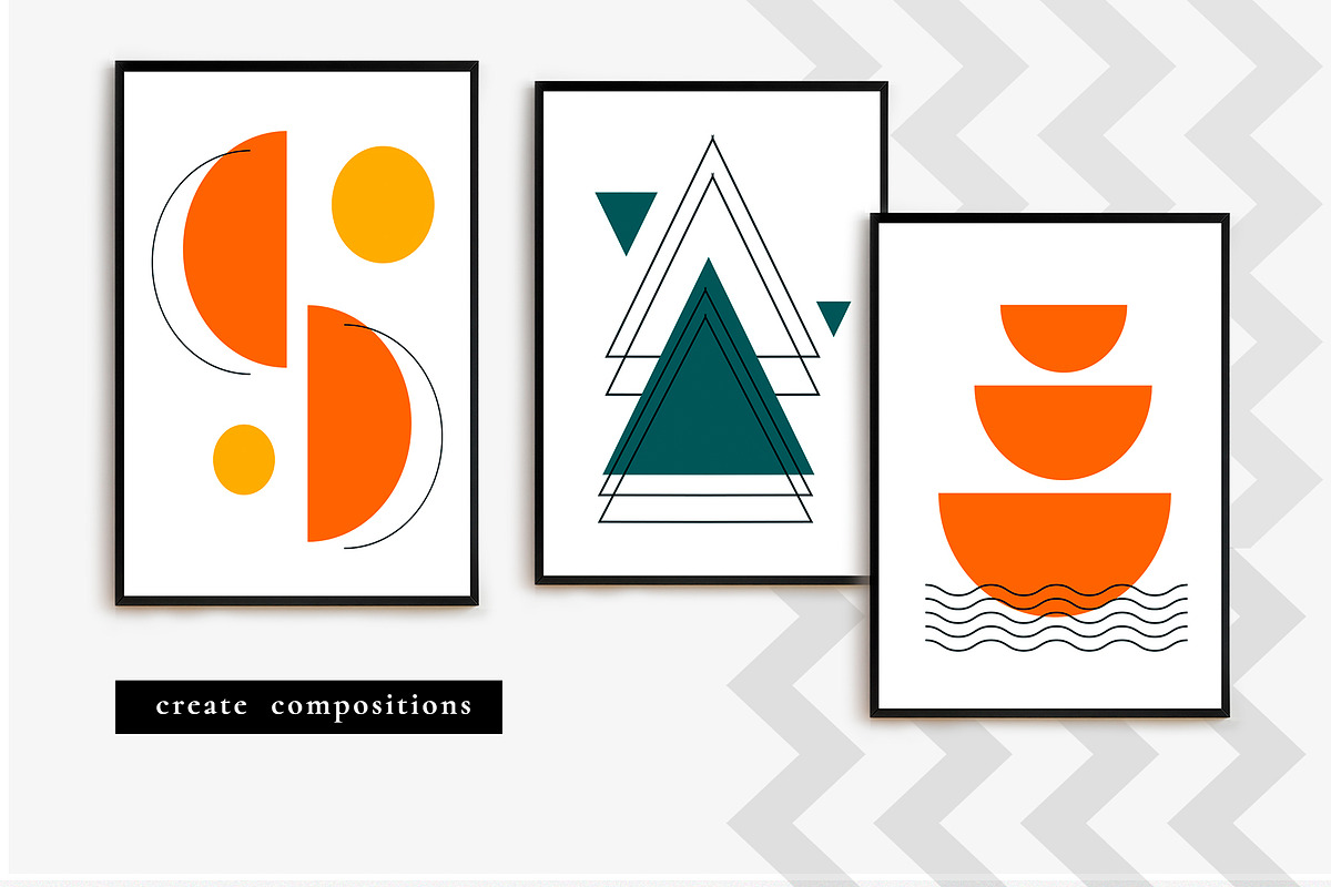 Geometric Shapes. Brush stamp, a Brush Add-On by Graphic Art (Photo 6 of 7)