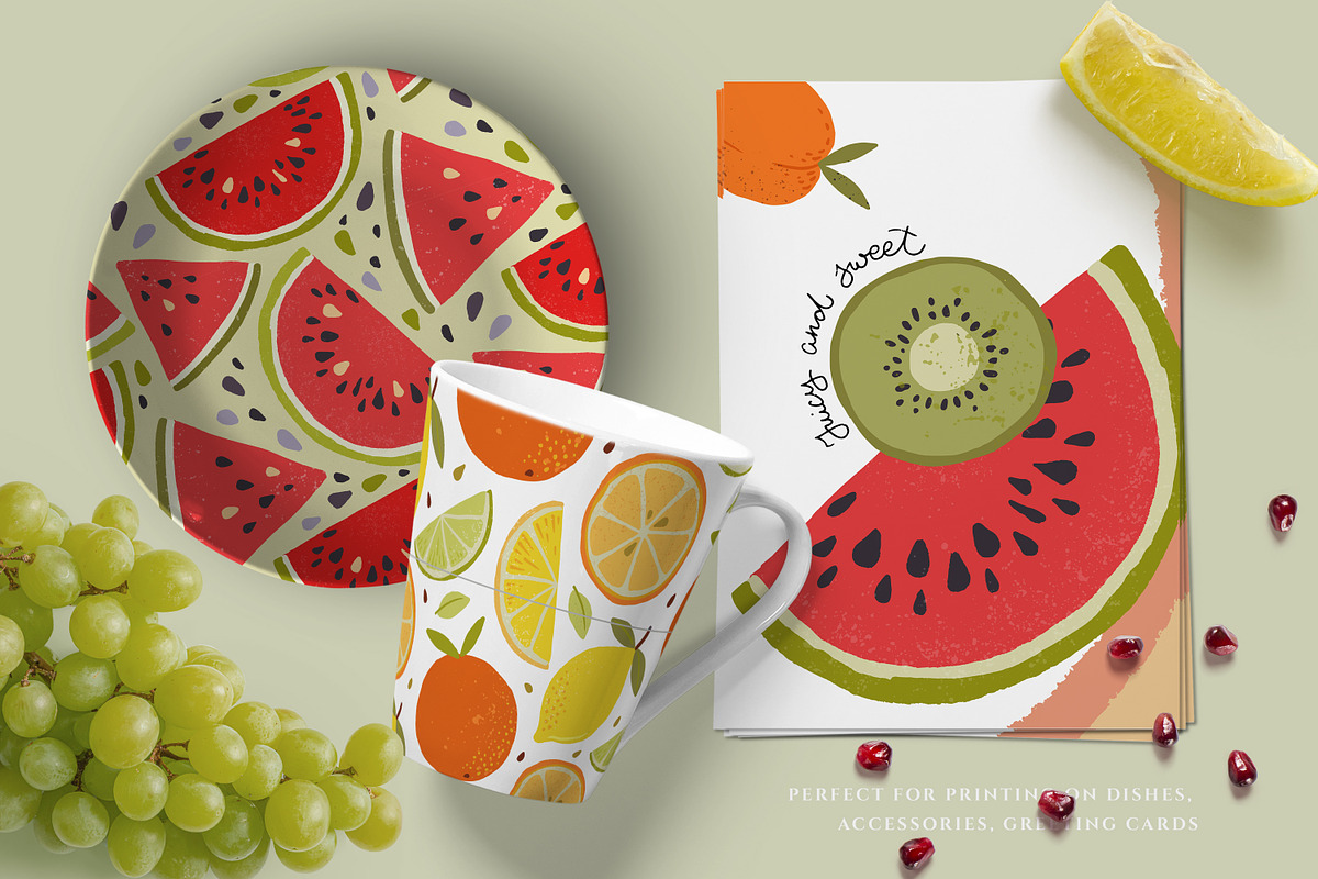 Fruits and Vegetables. Vector set, a Food Illustration by Molly art (Photo 6 of 13)