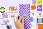 Funky Sticker & Wrapping Templates, a Stationery Template by Hell Yeah Designs (Thumbnail 2 of 9)