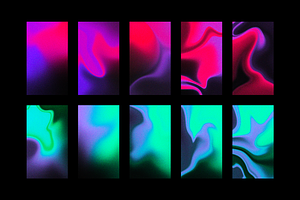 Fluid Retro-futuristic Gradients Set