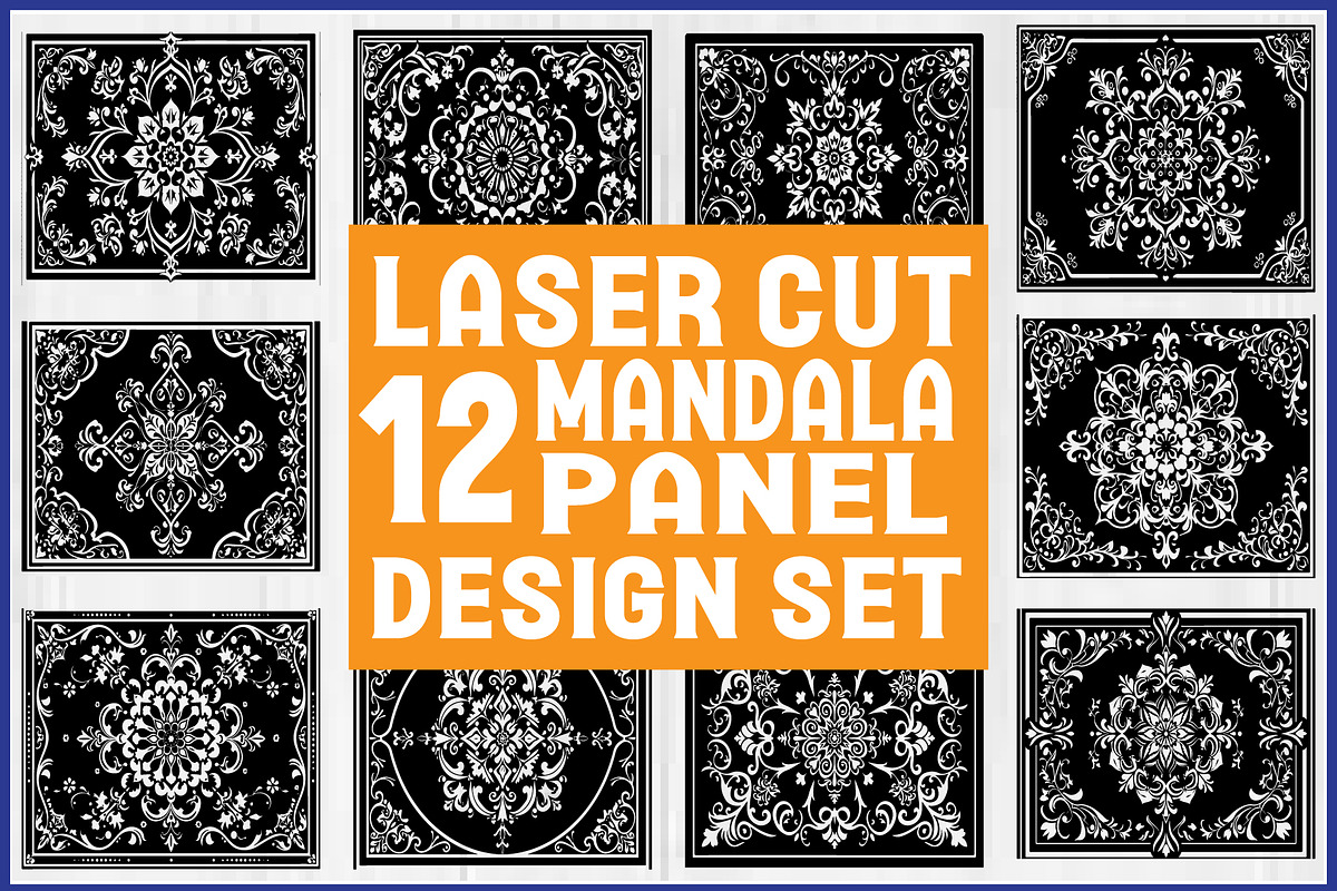 Laser Cut Mandala Panel Bundle, an Object Graphic by Designer_Momina (Photo 1 of 13)