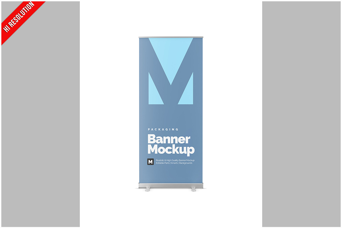 Pull-up Banner Stand Moc, a Device Mockup by Bruno's Shop (Photo 1 of 3)