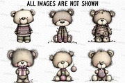 Whimsical Christmas Teddy Clipart, an Illustration by Craft Nest (Thumbnail 4 of 6)