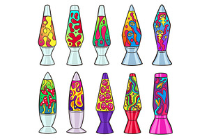 Lava Lamps. Psychedelic Bubble