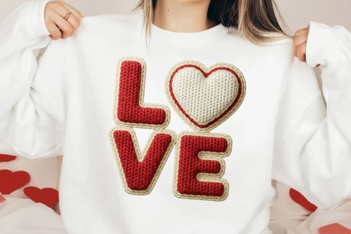 Yarn Crochet Love Valentines PNG, an Illustration by DreamCafeArt (Photo 4 of 8)