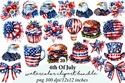 4th Of July Clipart Bundle, an Illustration by Digital Artistic99 (Thumbnail 1 of 9)