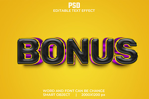 Bonus 3d Editable Psd Text Effect, a Layer Style Add-On by bdrobin