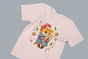 Christmas tigers. New Year cute set., an Animal Illustration by babenkoirusa (Thumbnail 13 of 17)