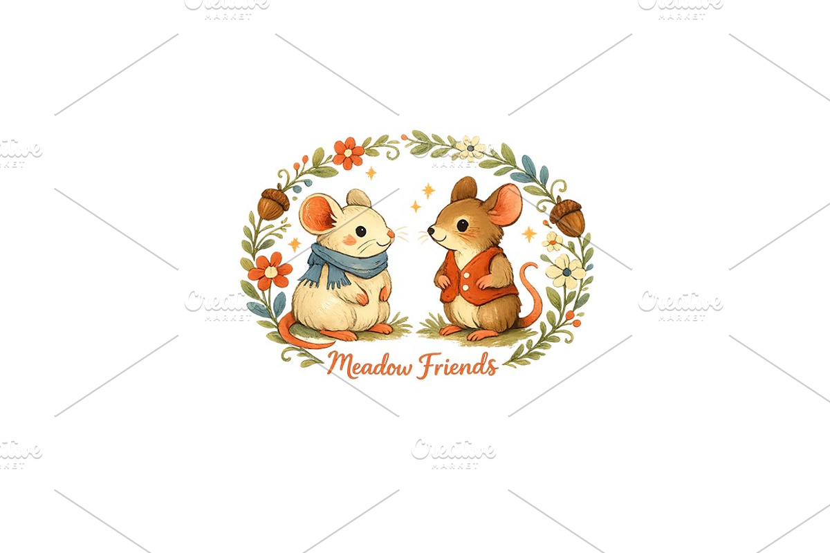 Meadow Friends Mouse Wall Art, a Background Graphic by LaseredNinja (Photo 3 of 3)