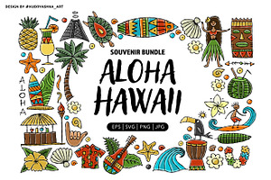 Aloha Hawaii. Vector Bundle