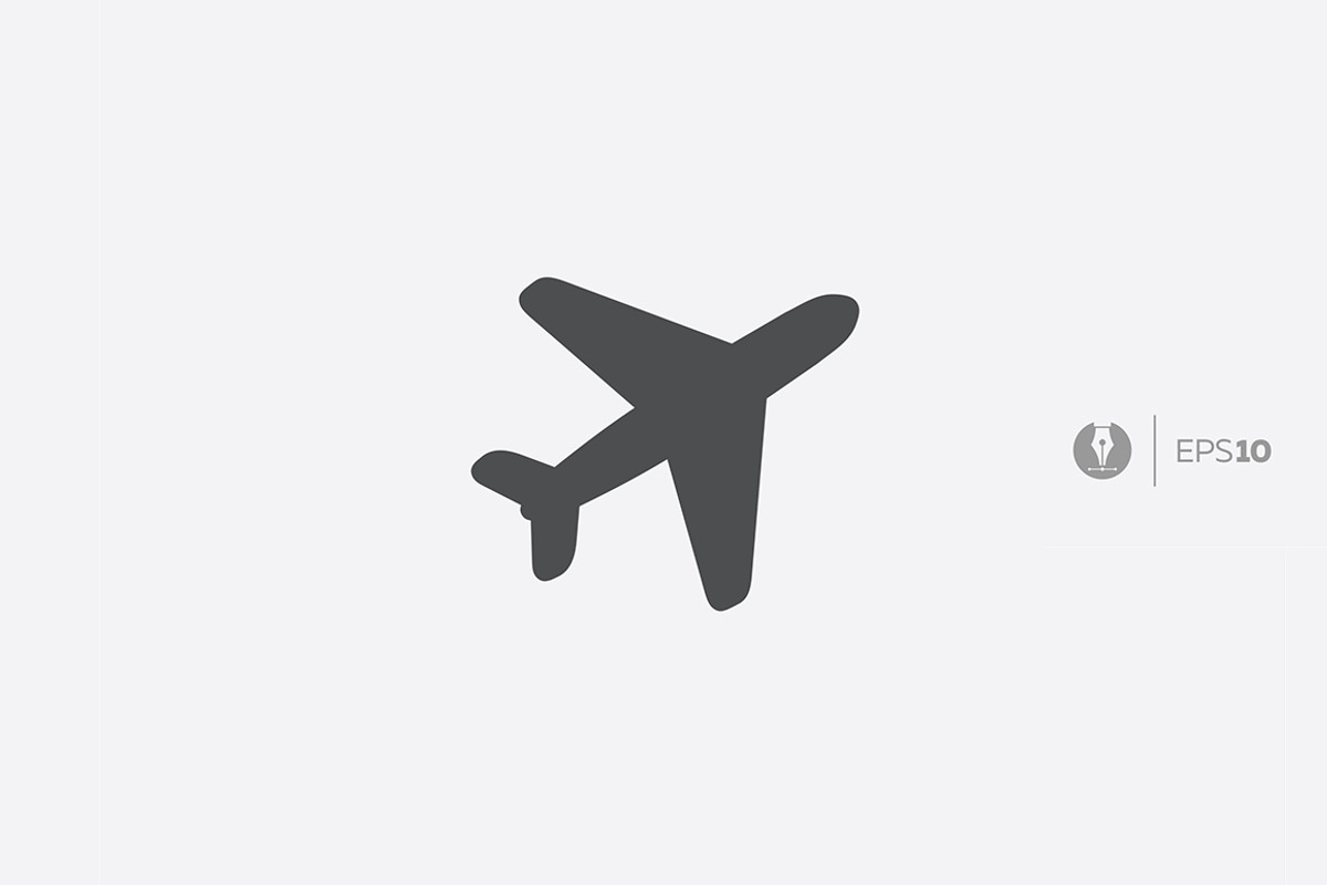 Abstract plane vector icon, a Graphic by Flower Travelin Man