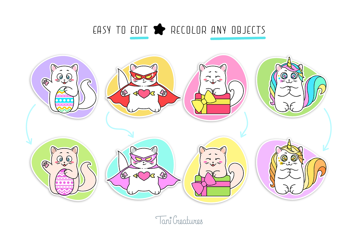 Cat Holidays Clipart Collection, an Illustration by TaniCreatures (Photo 5 of 10)
