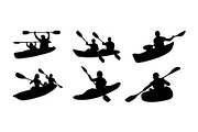 kayaker silhouette set, a Sport Illustration by Atlantis X Nurman Arbai (Thumbnail 2 of 3)