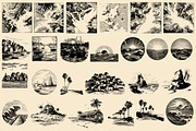 Vintage Coastal Travel Illustrations, an Object Illustration by Nocturnal Wolf (Thumbnail 23 of 27)